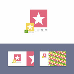 Obraz na płótnie Canvas Icon Logo design element with business card template