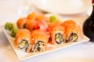 nice looking and tasty food on wedding reception