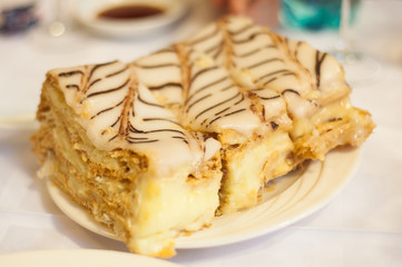 wedding dessert with delicious sweet cake