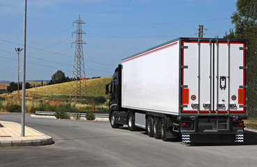 trucking and logistics - obrazy, fototapety, plakaty
