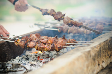 nice looking and tasty barbecue summer outdoor