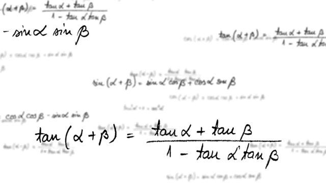 4k - Maths trigonometry equation loop with alpha matte