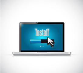install on computer illustration design