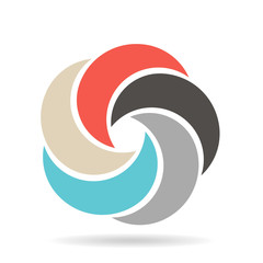 Circle infographic parts logo