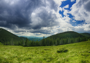 Carpathian mountain landscape