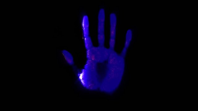 Hand scanner handprint fingerprint palm password id blue
