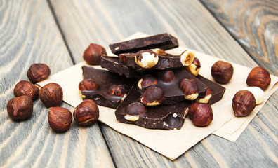 Dark  chocolate with nuts