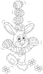 Easter Bunny juggler