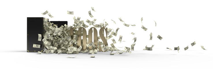 safe and 100 dollars