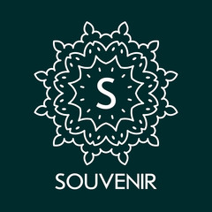 monogram design template with letters