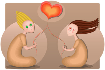 The guy with the girl and heart