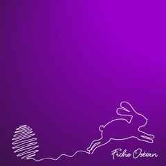 Hoppelhase l&auml;uft weg - lila - modern