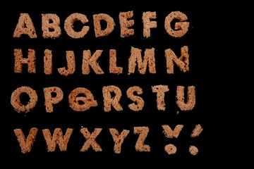 alphabet from bread
