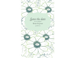 Save the date wedding invite card template