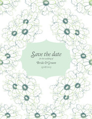 Save the date wedding invite card template