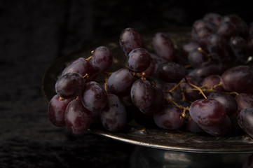 Purple Grapes dark still life