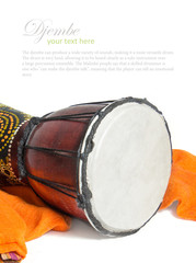 ethnic drum isolated on white background