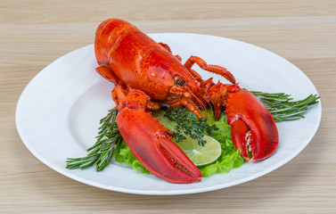 Boiled lobster