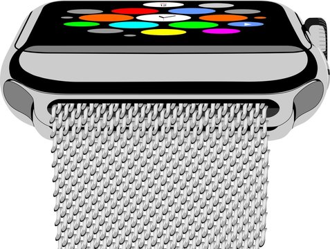 Srebrny smartwatch