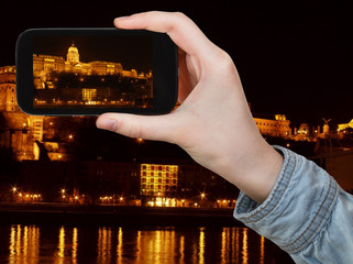Hungarian Parliament Building in night