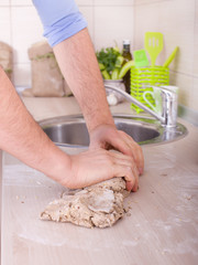 Kneading dough