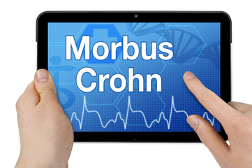 Tablet mit Interface und Morbus Crohn