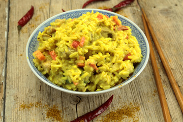 riz au curry et lait de coco