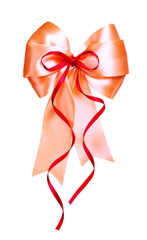 red bow made from silk