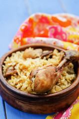 pilaf with dates, figs and chicken