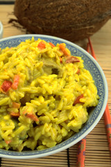 riz au curry et lait de coco