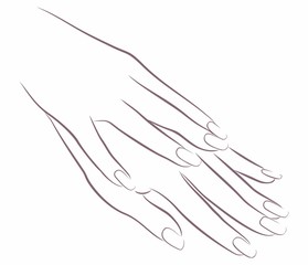 Obraz na płótnie Canvas Female hand