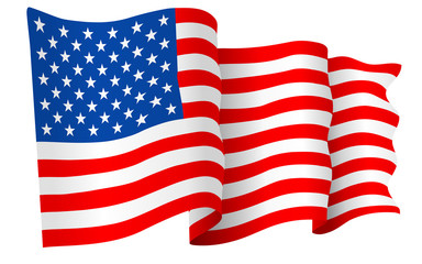 USA American flag waving - 79314415