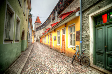 Old streets of European cities.