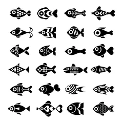 Gardinen Fish icon set ©  danjazzia