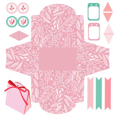 Gift box template  party set