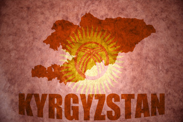 kyrgyzstan vintage map