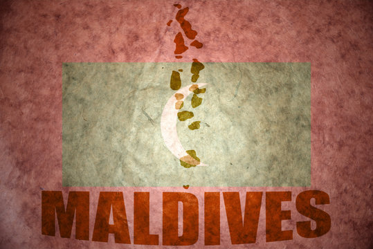 maldives vintage map