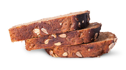 Unleavened three pieces of bread with seeds on each other