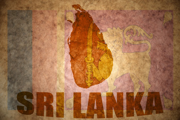 sri lanka vintage map