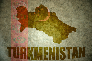 turkmenistan vintage map