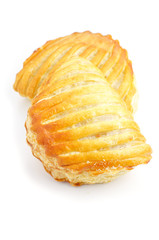 Puff Pastry, isolated on white background