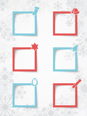 Christmas Text Boxes Snowflake Background 2