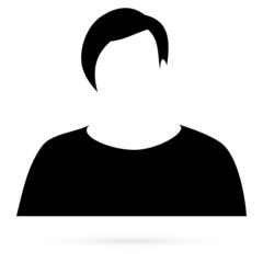 Black girl stencil on a white background. Vector. 2