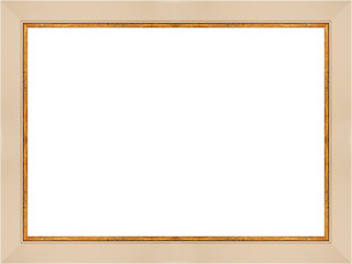 Obraz premium Wooden frame on white