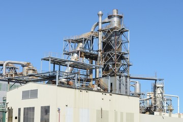 Obraz premium Industrial Factory Exterior