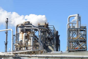Fototapeta premium Industrial Factory Exterior