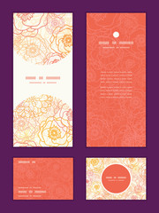 Naklejka premium Vector warm flowers vertical frame pattern invitation greeting