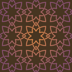 Seamless pattern cross flower