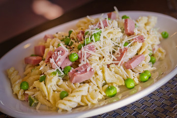 Pasta Salad Ham Peas