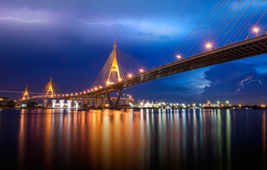 Fototapeta na wymiar Bhumipol bridge bangkok